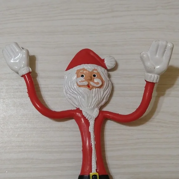 Vintage Pair of Santa Pen/Pencil Decor Christmas Bendies - Picture 6 of 8